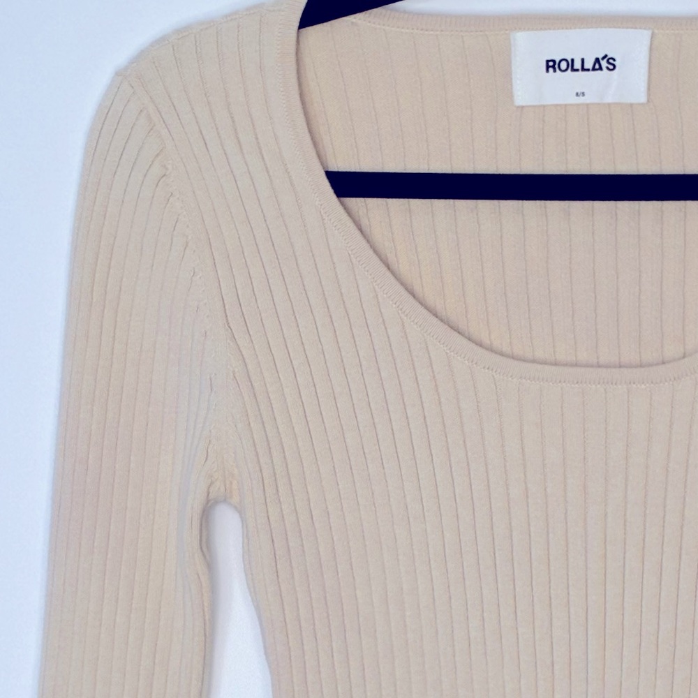 ROLLA'S Natural Ribbed Sweater Size 8/S #0028 - Picture 4 of 14